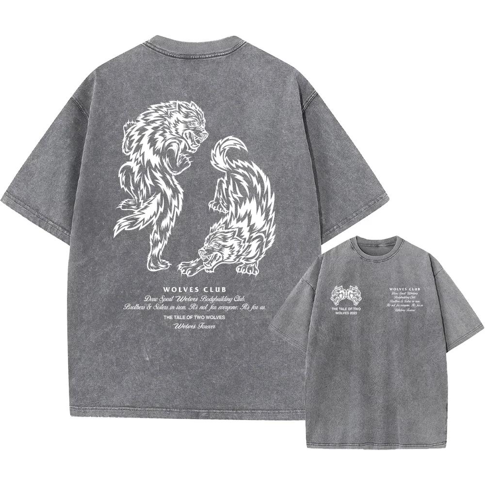 Hommes Harajuku décontracté coton à manches courtes lavé T-Shirt Vintage imprimé rue Hip Hop rétro P