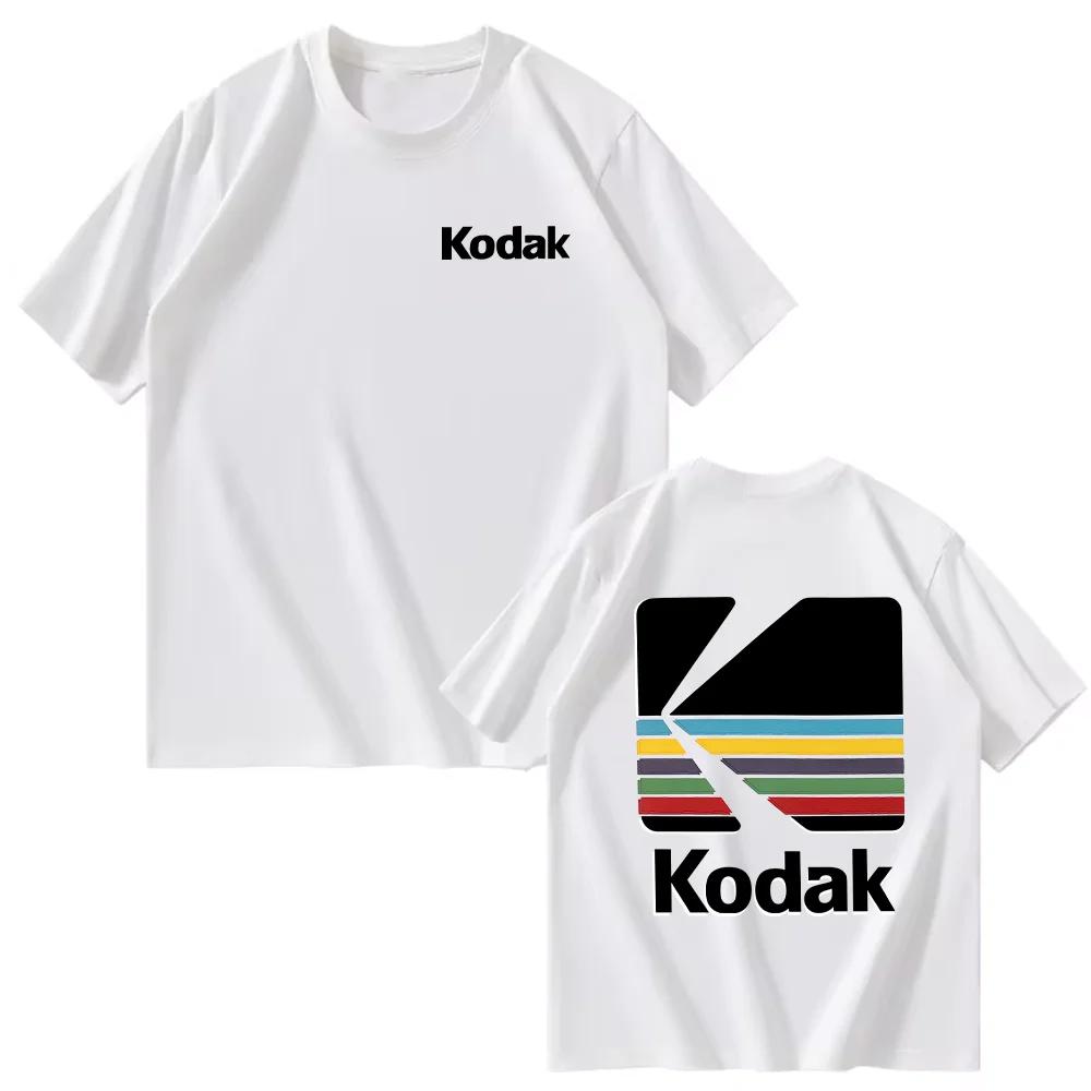T-shirt Homme Kodak Été 2026 100% Coton à Motif Confortable, Décontracté, Ample et Respirant à Manch