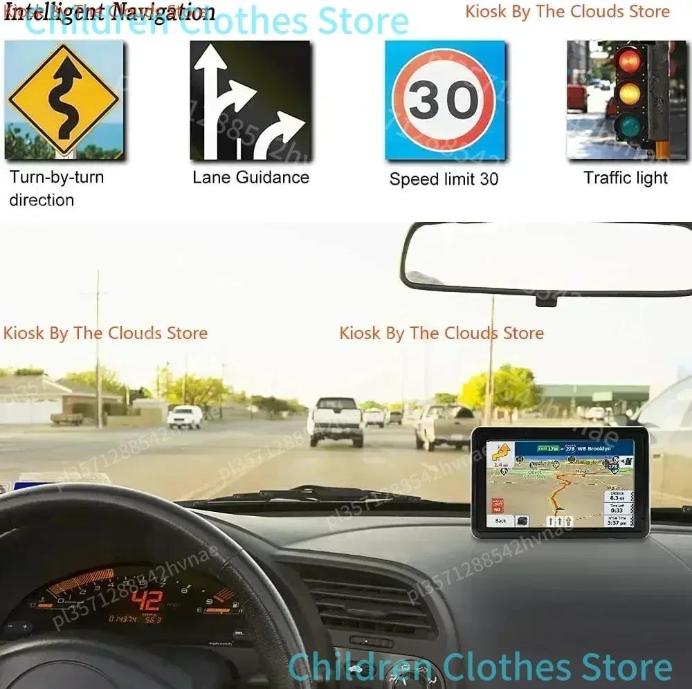 5 pouces/7 pouces voiture GPS Navigation HD écran tactile GPS navigateur camion Mode 3D Sat Nav 8G +
