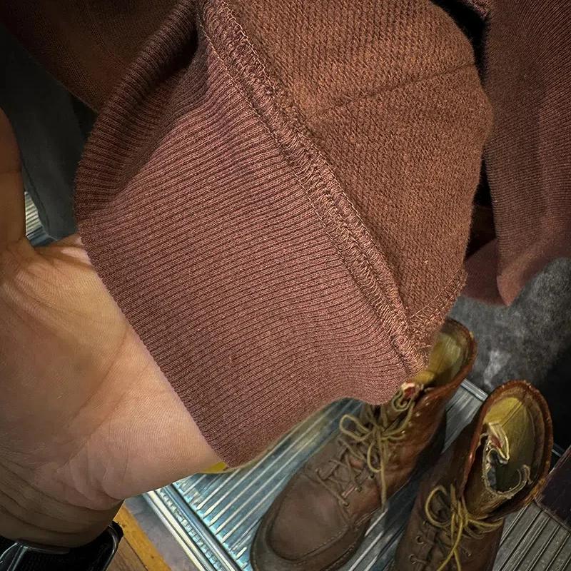 Cardigan à Capuche Rétro pour Homme, Vêtement de Marque, Lourd, Ample, Grande Taille, Nouvelle Colle