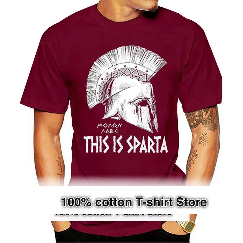 T-shirt imprimé 300 coton pour hommes, taille européenne S 3XL, This Is Sparte, King Of Sparte, casq
