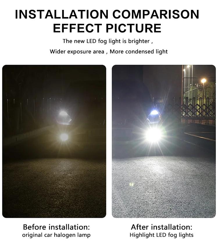 Double ampoule LED H1 H3, 2 pièces, lumières antibrouillard de voiture, 12V 24V 6000K, lumière blanc