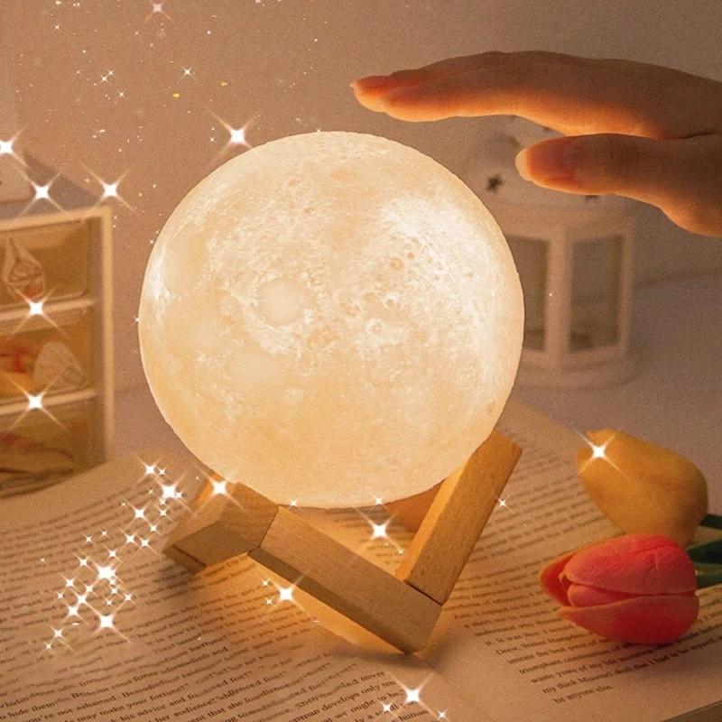 Lampe au clair de lune assemblée, caractéristiques créatives, jouet familial, salon, chambre à couch