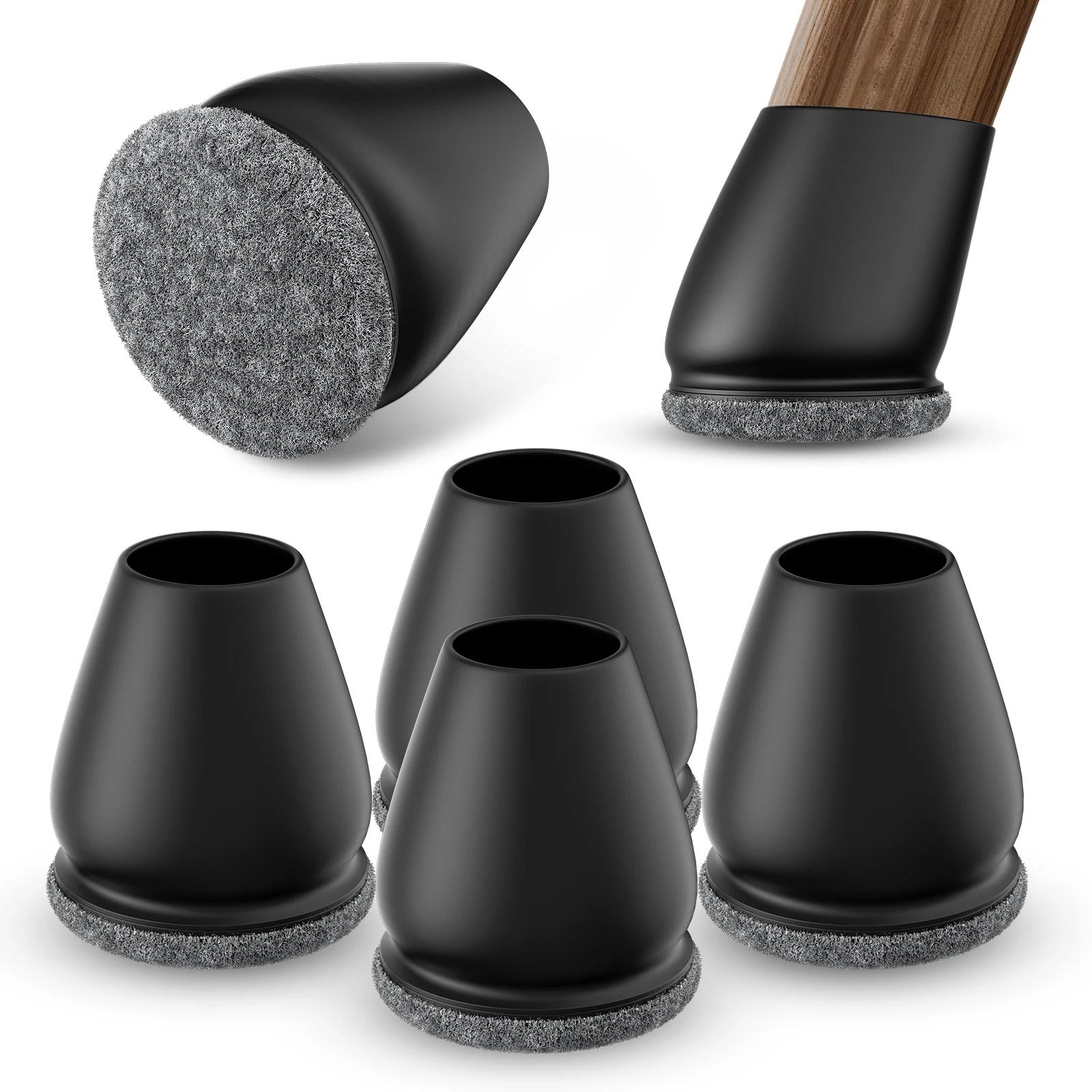 8 protections de pieds de chaise en silicone, diagonales, avec coussinets en feutre épais, en TPE, p