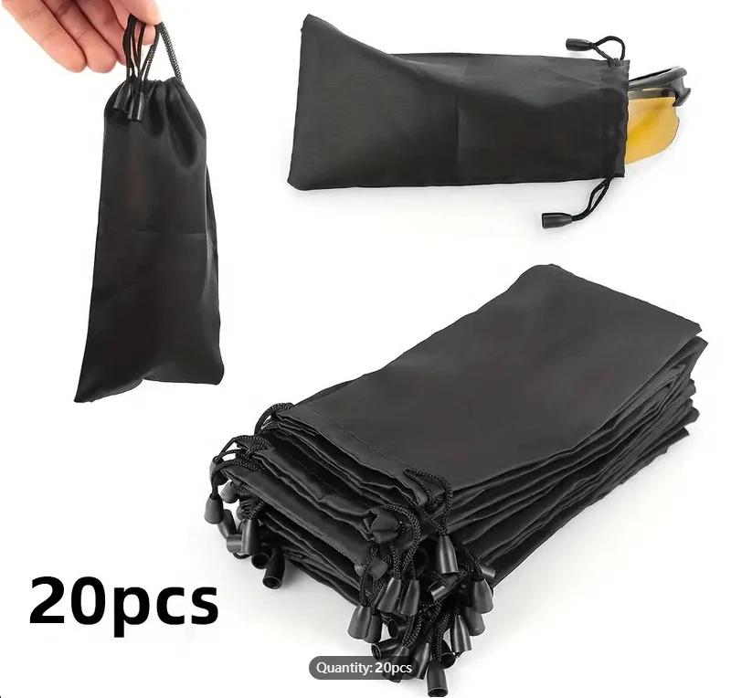 1/20 pièces Portable tissu doux étanche lunettes de soleil sac microfibre poussière stockage pochett