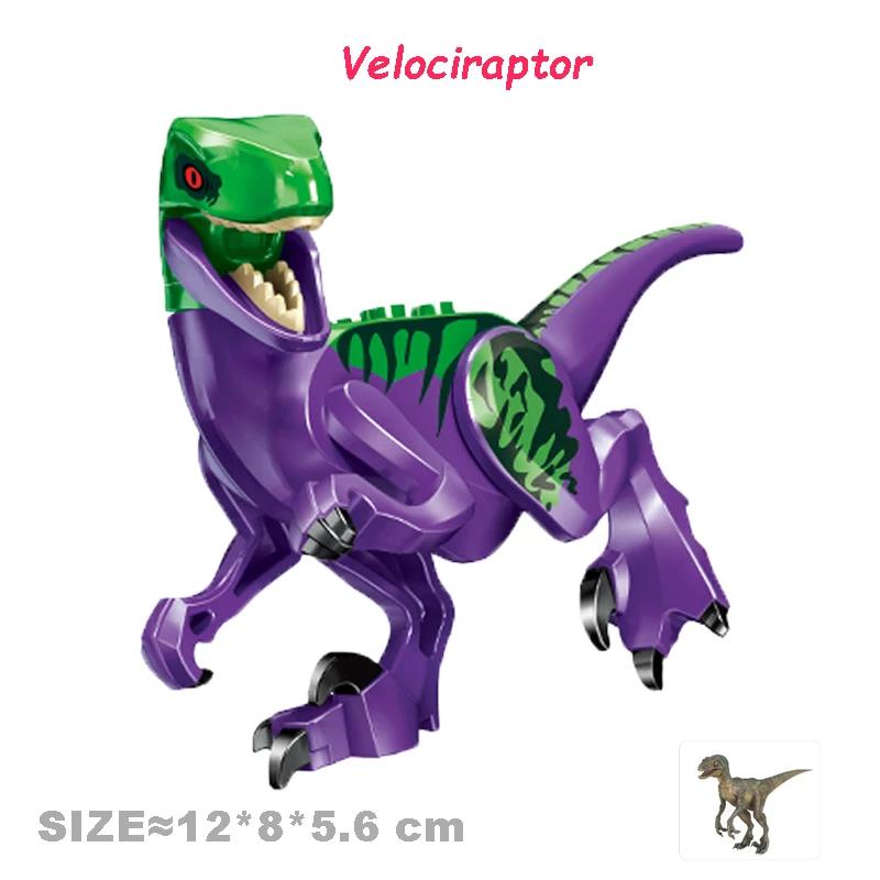Cool dinosaures jurassiques monde Velociraptor Triceratops Indominus t-rex modèle assembler des bloc