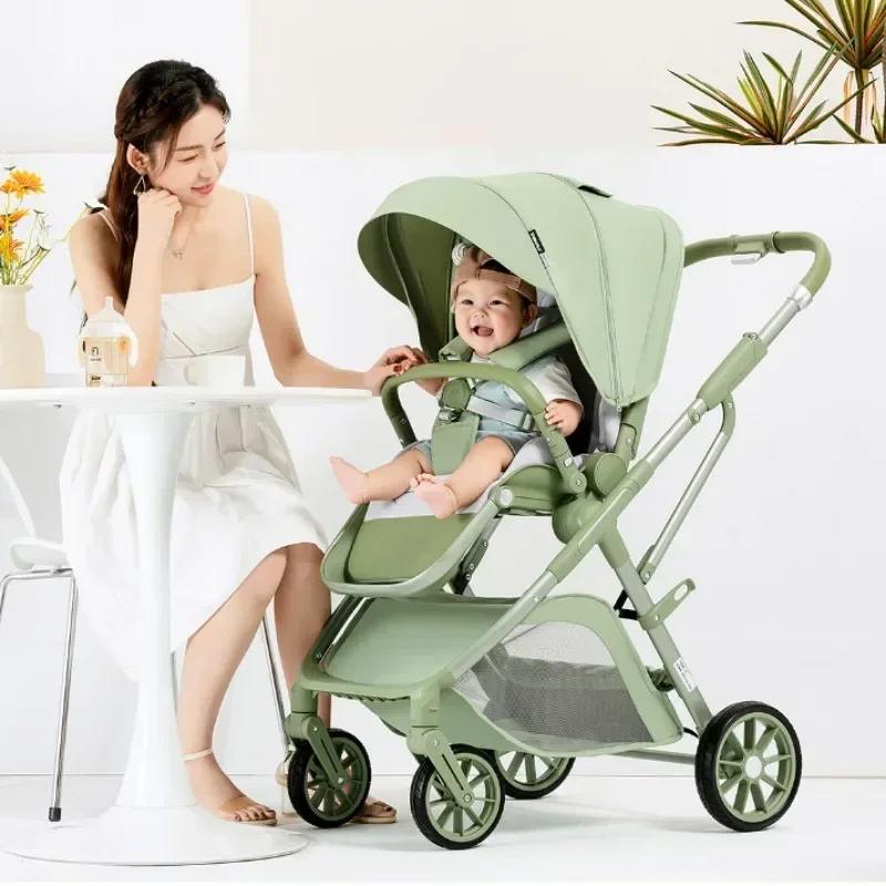 Poussette bébé portable pliable bidirectionnelle multifonction légère avec sac de maman poussette bé