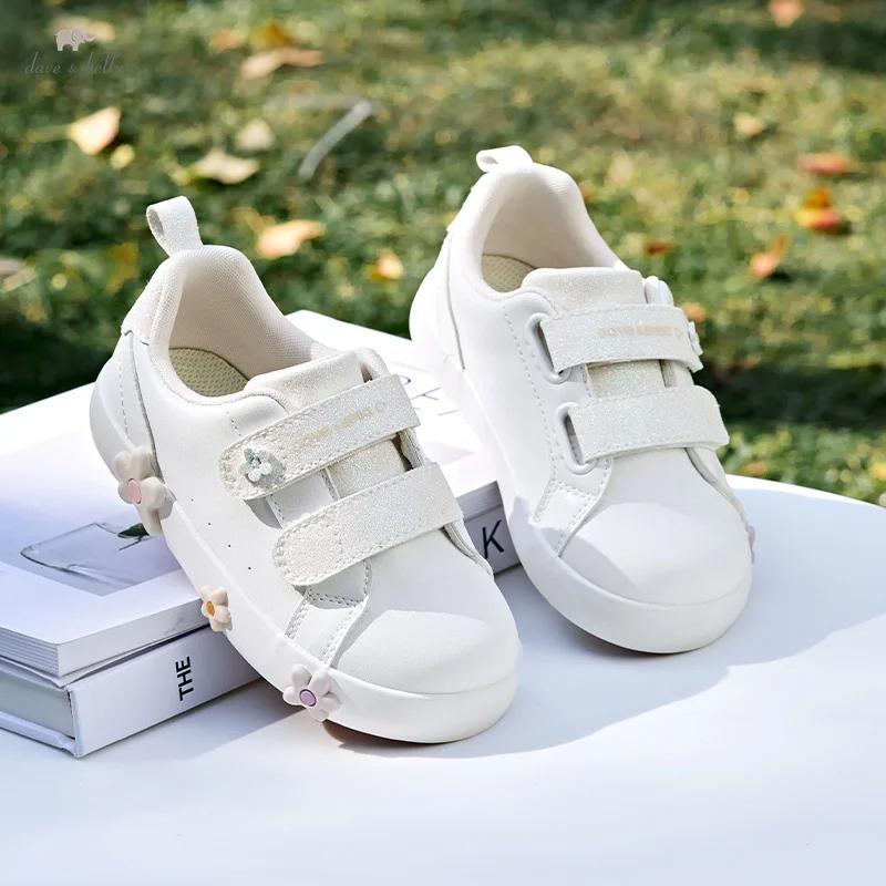 MACKid-Chaussures Plates à Fleurs Blanches pour Enfant Fille et Garçon, Souliers Décontractés à Seme