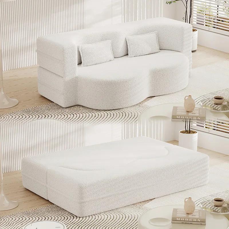 Canapé-lit Double confortable, petit canapé de salon à Double usage, canapé-lit pliable à Compressio
