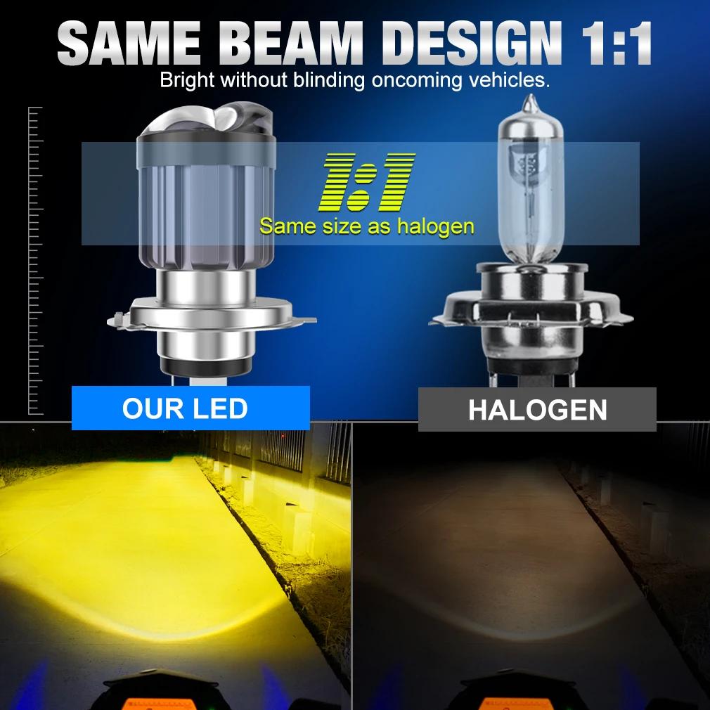 30000LM H4 BA20D H6 LED ampoule de phare de Moto Double lentille Fisheye CSP Moto LED lampe de Moto 