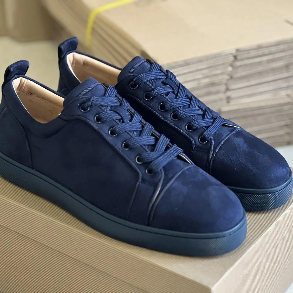 Nouvelles Chaussures Décontractées Bleues Basses pour Hommes 2026 – Style Urbain, Rehaussées, à Lace