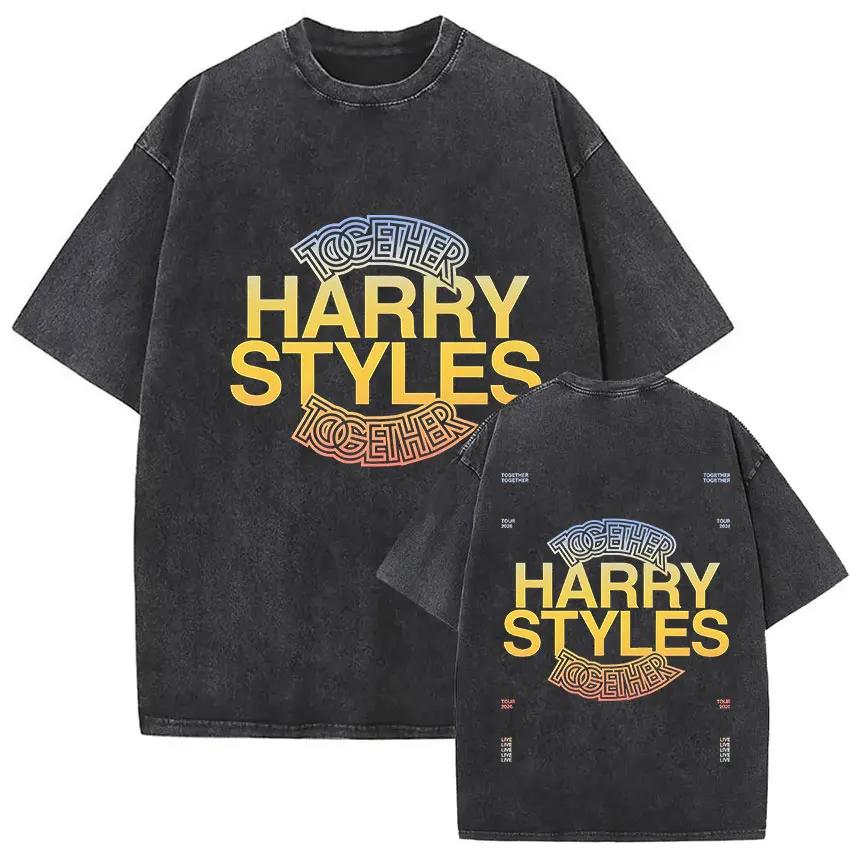 T-shirt vintage délavé Harry Styles « Together » Tour 2026 pour hommes et femmes, mode pop musicale,