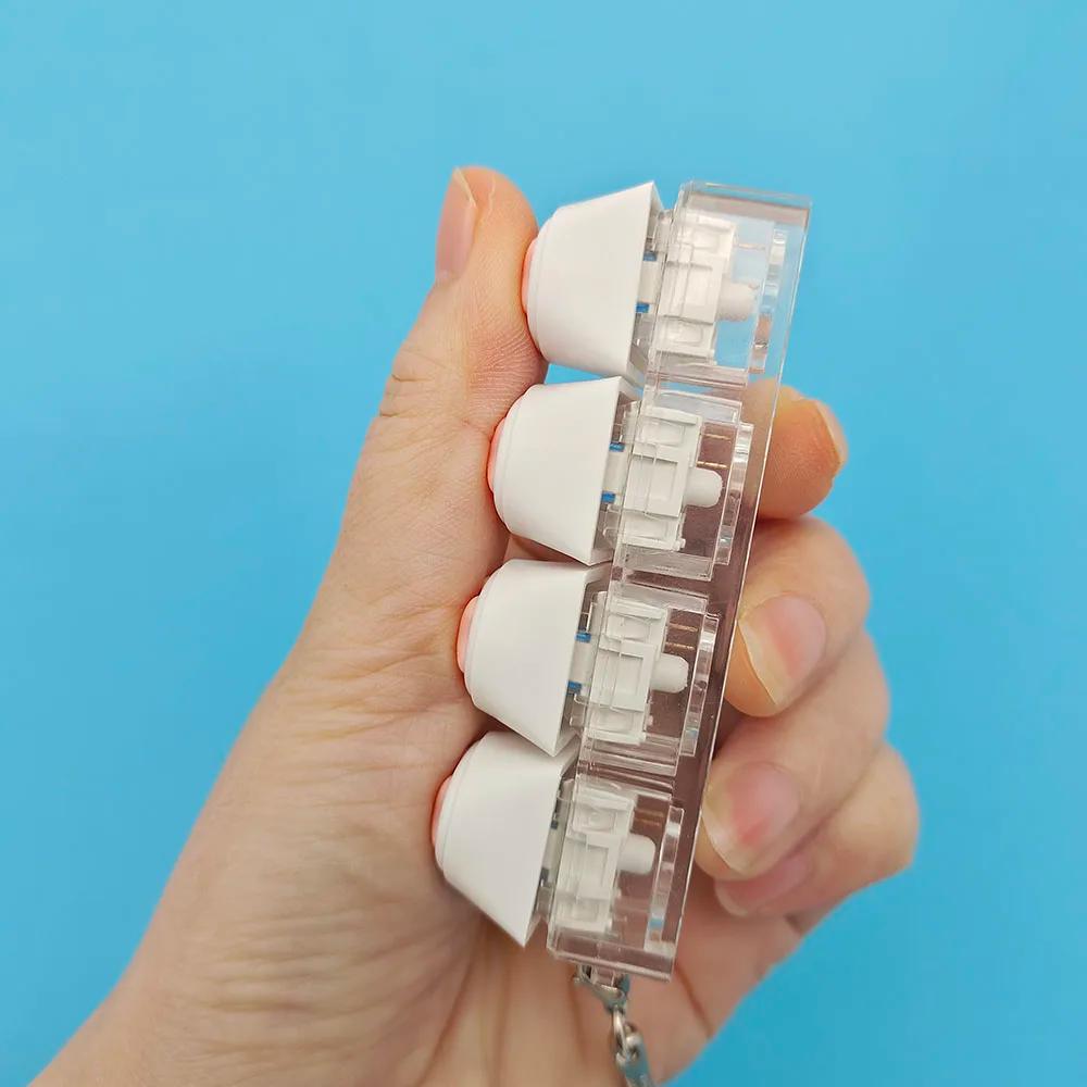 Touches de jouet de décompression du bout des doigts, en Silicone souple, pattes de chat, porte-clés
