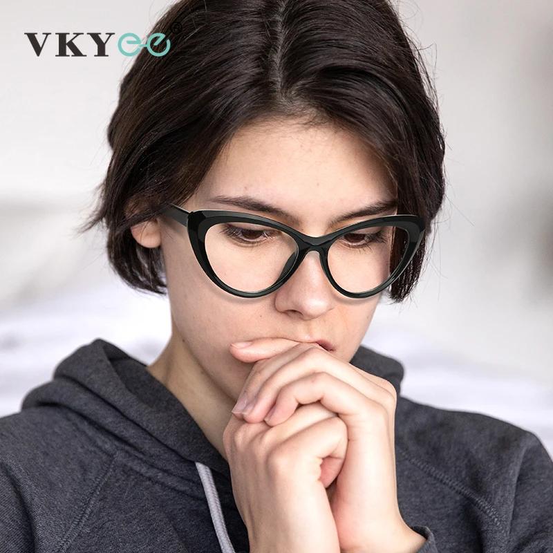 VICKY mode oeil de chat femmes lecture lunettes montures pour lumière bleue bloquant Prescription op