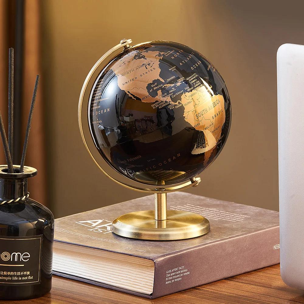 Accessoires de décoration pour la maison, Globe du monde rétro, apprentissage moderne, carte du mond