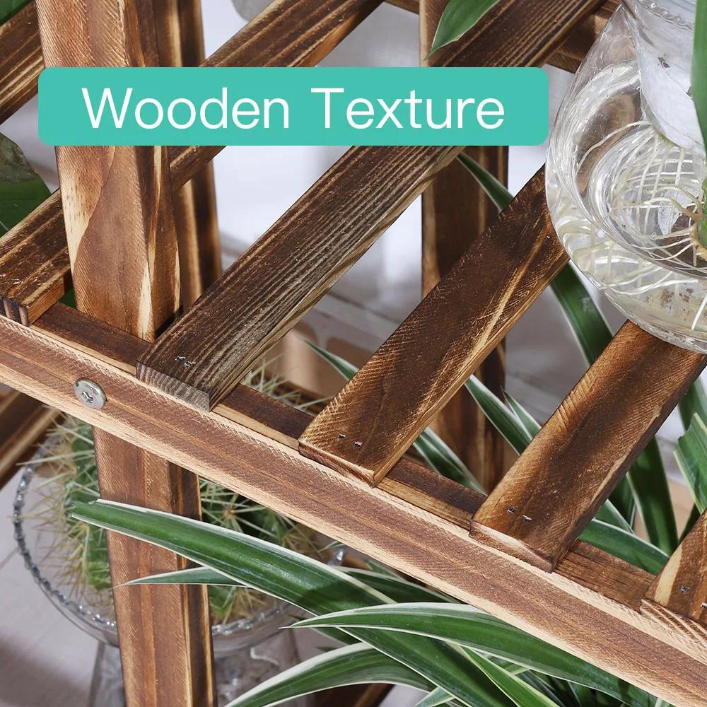 Support pour plantes en bois multicouche, support pour Pot de fleurs roulant d'intérieur et d'extéri