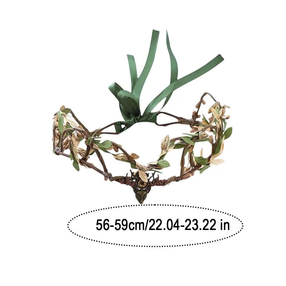 Couronne d'elfe, diadème d'elfe, serre-tête de vigne, couronne de sorcière féerique, bandeau gothiqu