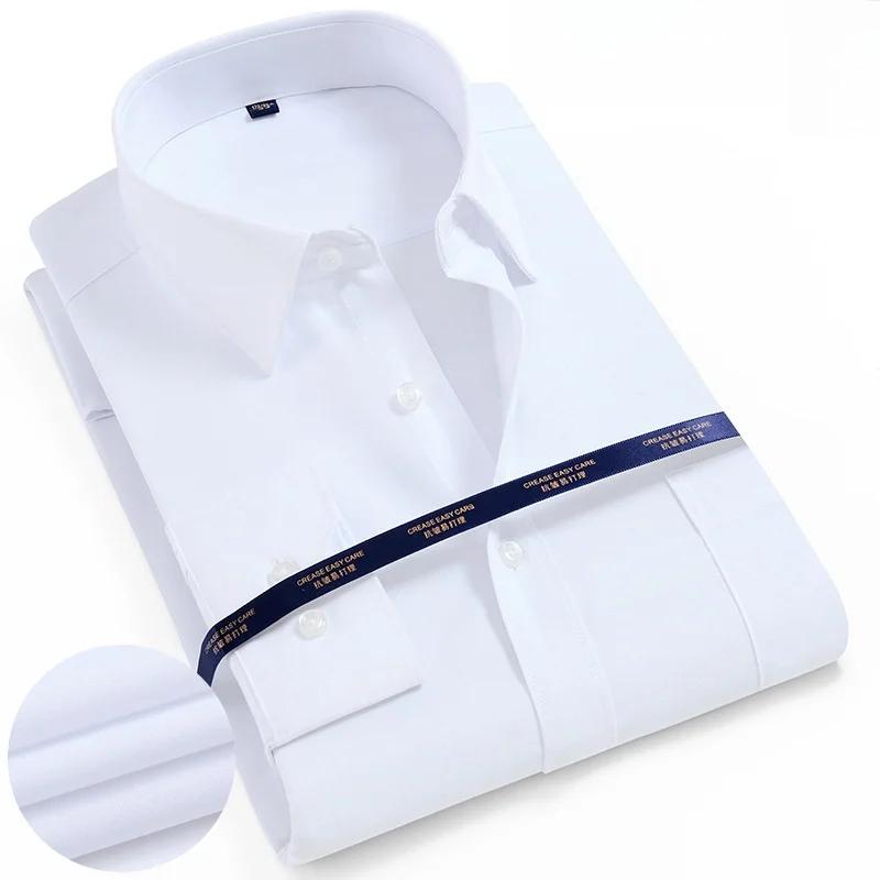 Chemise à manches longues pour hommes, couleur unie, basique, robe formelle, confortable, Business, 