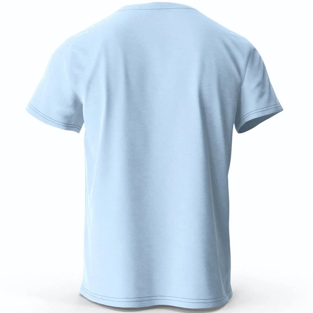 T-Shirt d'été 100% coton imprimé pour hommes, T-Shirt à manches courtes à col rond doux et respirant
