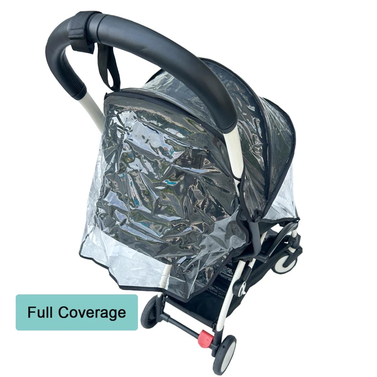 Housse de pluie transparente EVA pour poussette Babyzen YOYO et Stokke - Protection complète contre intempéries