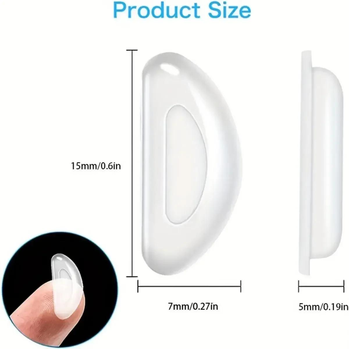 2/5 paires/paquets de coussinets de nez adhésifs antidérapants en silicone pour lunettes de soleil, 