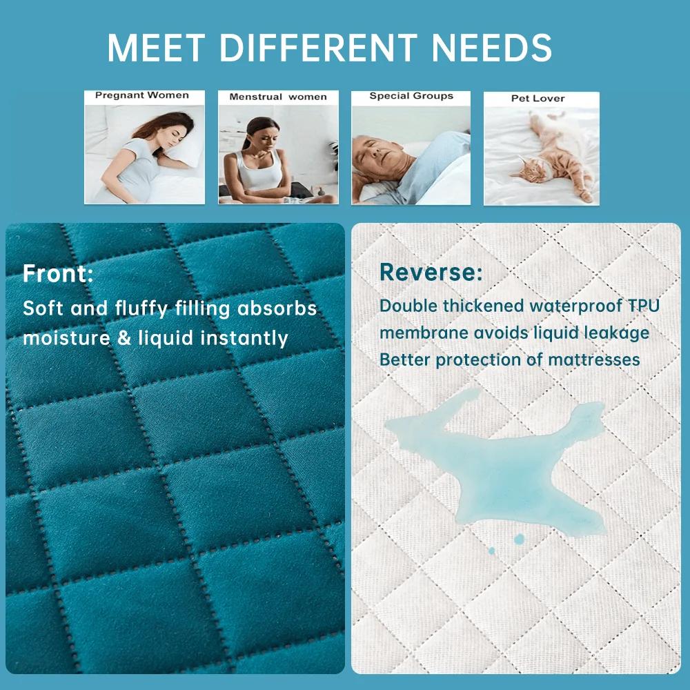 Housse de matelas épaisse en tissu Air 3D, protection de matelas 100% imperméable, drap-housse doux 
