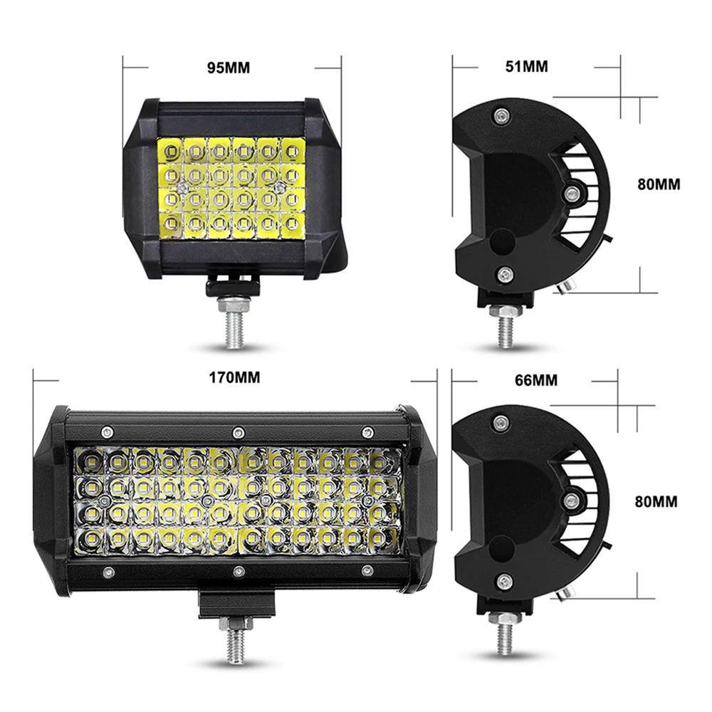 Nlpearl 4 "7" 72W 144W LED antibrouillard pour voiture SUV camion 4x4 ATV projecteur faisceau d'inon