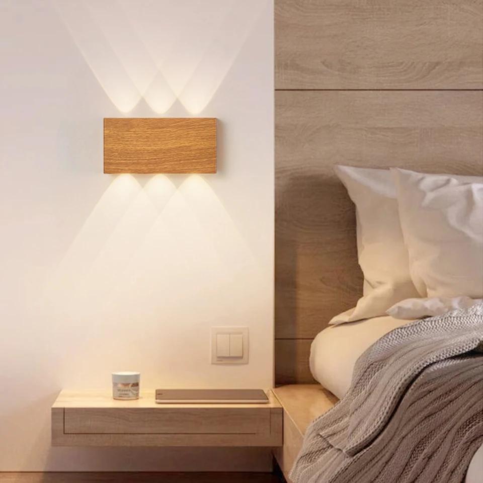 Lampe murale avec télécommande, variateur tactile, charge de Type C, veilleuse de chevet, décor d'an