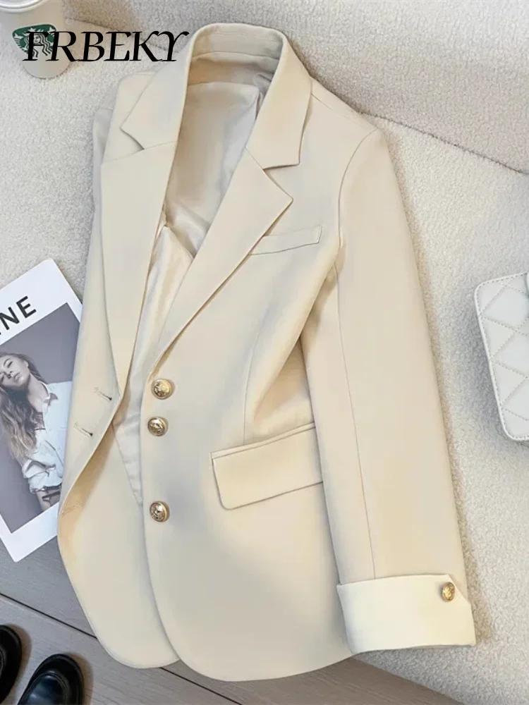 Blazer femme mode coréenne printemps automne nouvelle couleur unie costume veste loisirs tempérament