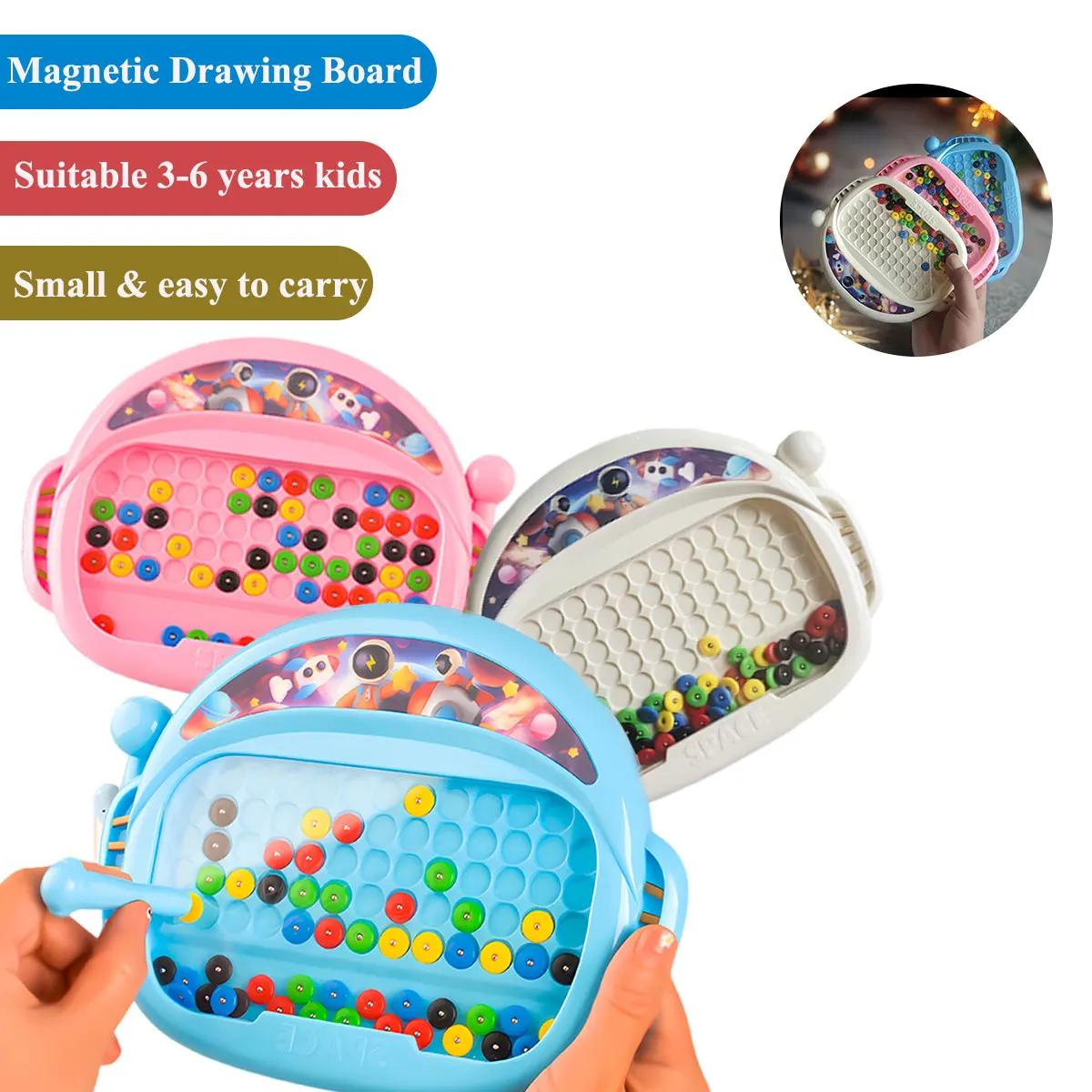 Tableau magnétique pour enfants avec stylo et perles, jouet de dessin, cadeau Montessori, garçons et