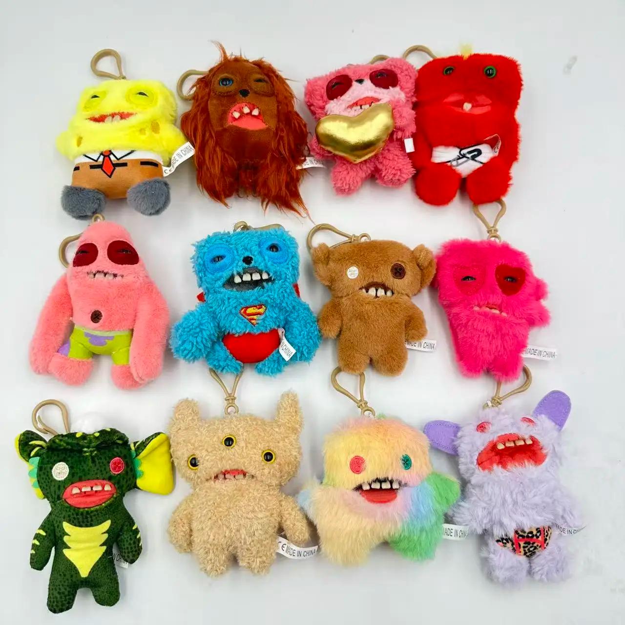 Jouets en peluche Porte-clés Kawaii Monstres Lapins Mignons Peluches en peluche Pendentifs Cadeaux E