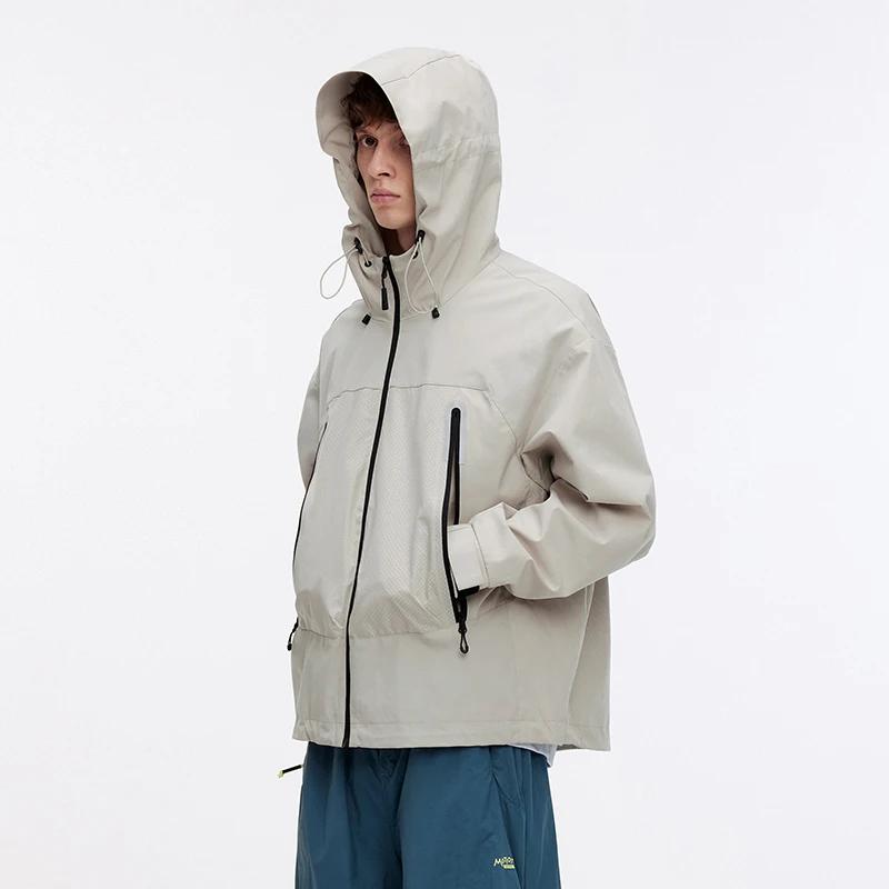 Semir veste hommes Sport de plein air ample à capuche Patchwork maille 2025 automne haut texturé vêt