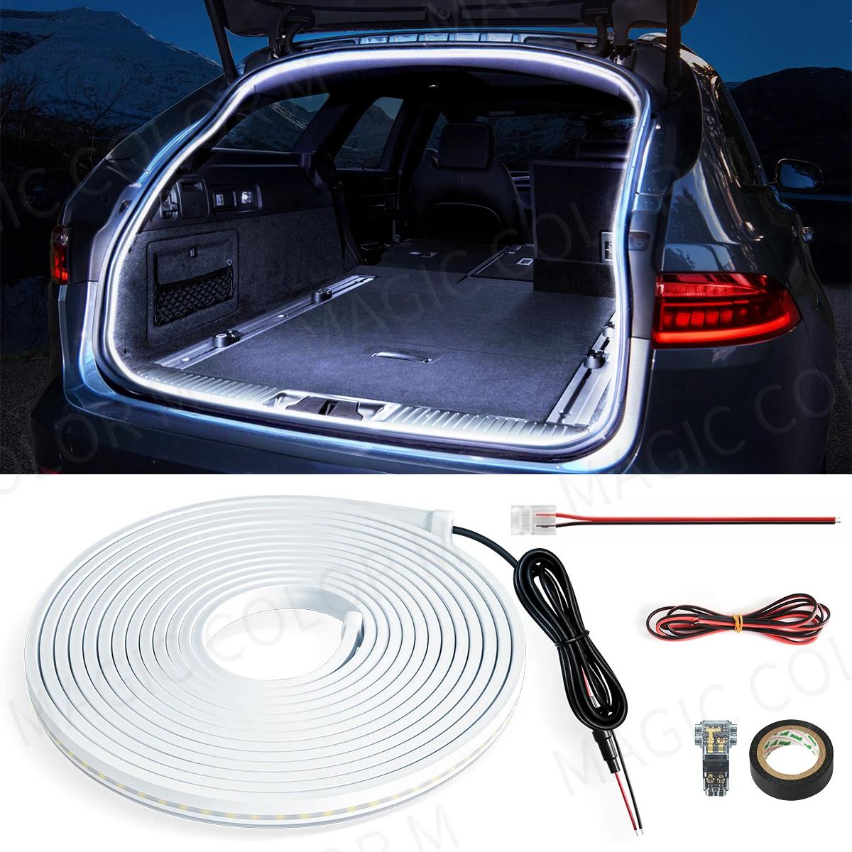 Lumière de coffre de voiture de 5M, lampe d'ambiance décorative, bande Flexible universelle Ultra lu