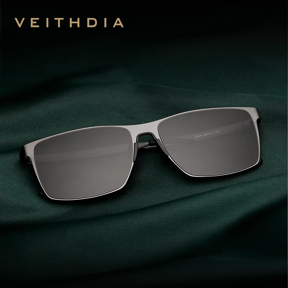 VEITHDIA-Lunettes de soleil polarisées en acier inoxydable pour homme, verres en nylon pour la condu