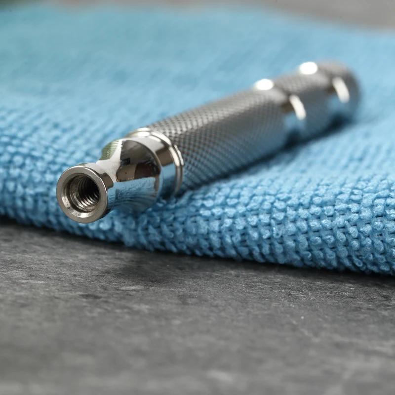 YAQI-Poignée de rasoir de sécurité pour homme, acier inoxydable 303 poli