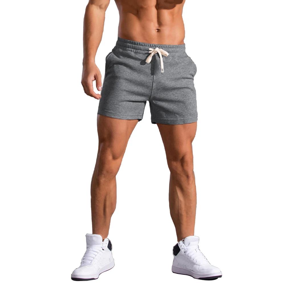 Shorts pour hommes été casual respirant cordon pantalon court couleur unie Boardshorts Joggers sport