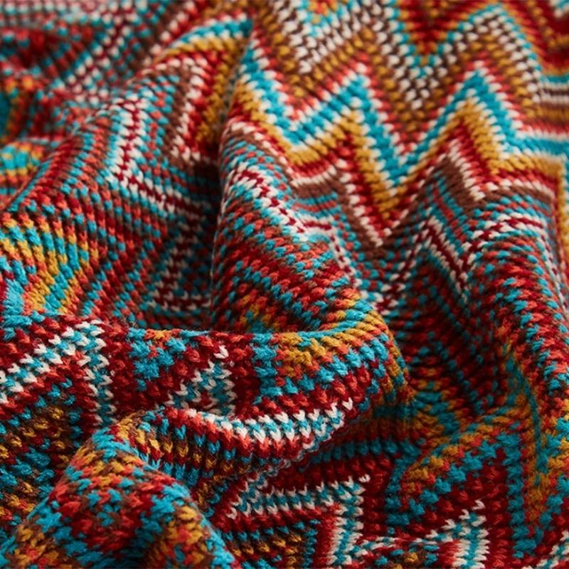 Boho lit Plaid couverture géométrie aztèque Baja couvertures ethnique canapé couverture housse décor