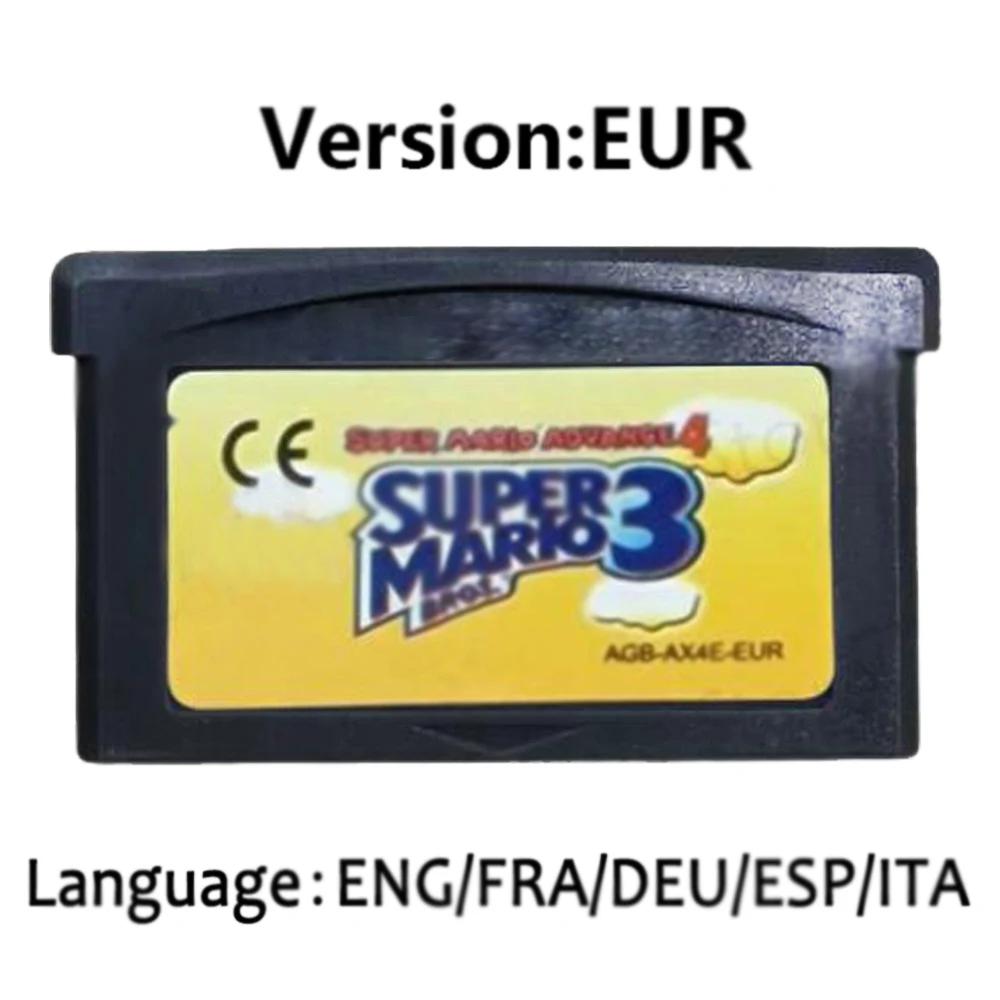 Cartes de jeux Mario GBA, Version européenne et américaine, cartouche de jeu GBA, Console de jeu vid