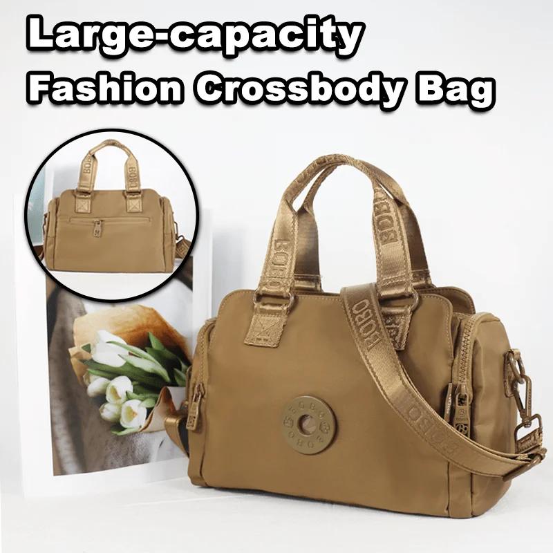 Sac à bandoulière pour femmes à la mode, sac à main, matériau en nylon lisse et durable, poche magné