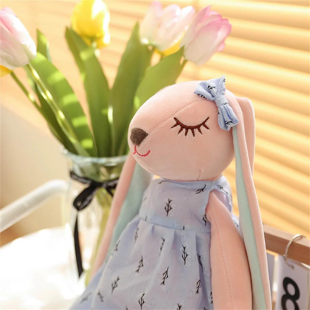 Peluche lapin 34/45/55cm, adorable peluche de dessin animé, coussin décoratif, jouet en peluche lapi