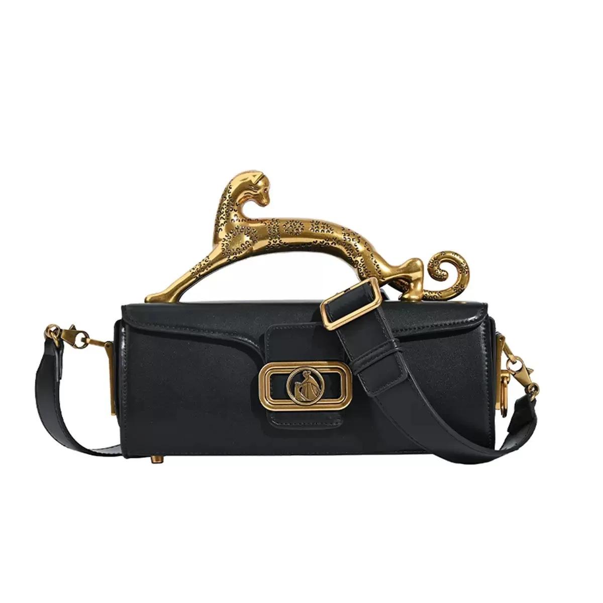 Sac à bandoulière carré en cuir de vache pour femmes, sac à bandoulière de fête polyvalent avec le m