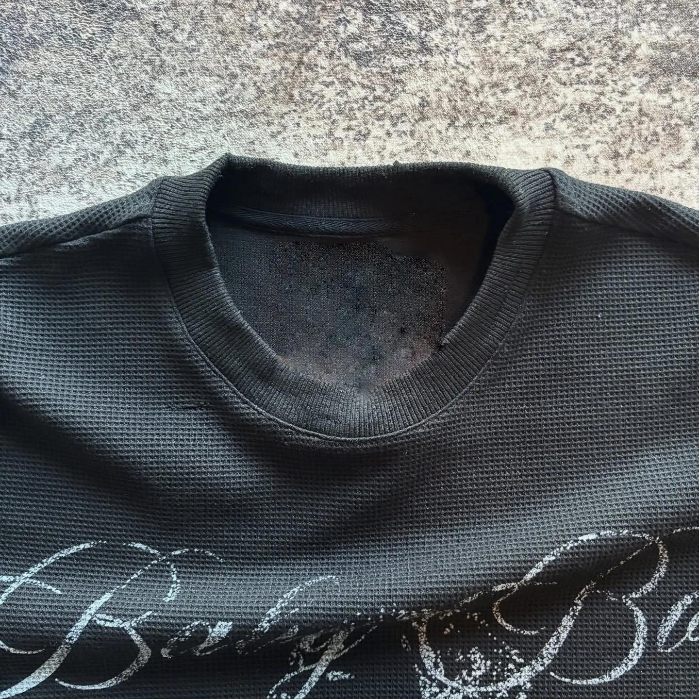 Nouvelle Arrivée 2026 – T-shirt Femme Y2K en Maille Gaufrée à Manches Longues, Imprimé Lettres Anges