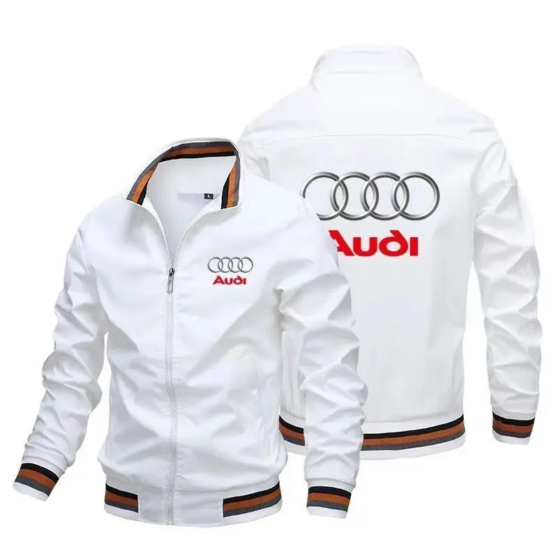 Veste de moto avec Logo de voiture DAudi pour hommes, vêtements de course personnalisés, vêtements A