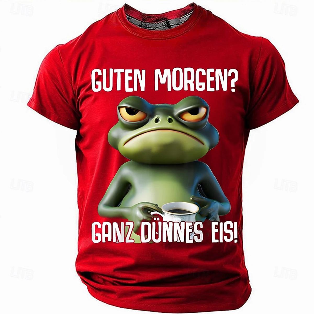T-shirt décontracté à manches courtes et col rond pour hommes, avec des citations de café intéressan