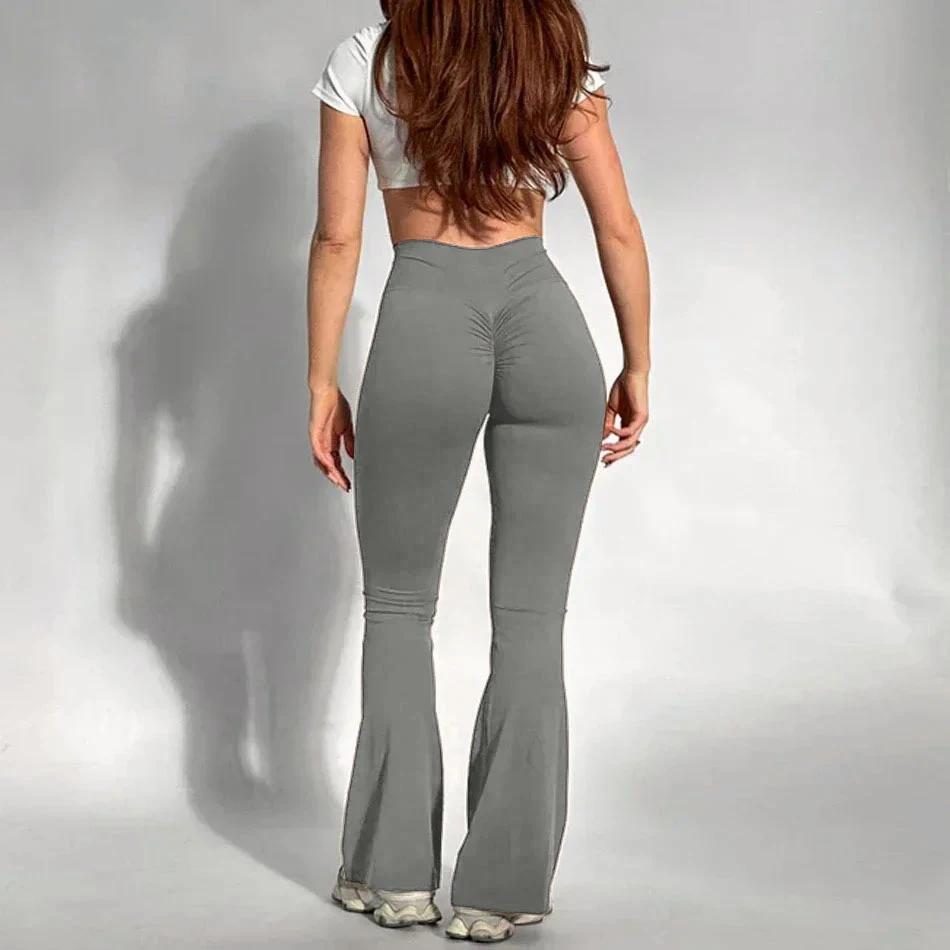 Taille haute entraînement Yoga Leggings Fitness bout à bout Scrunch fesses sport pantalons de gymnas