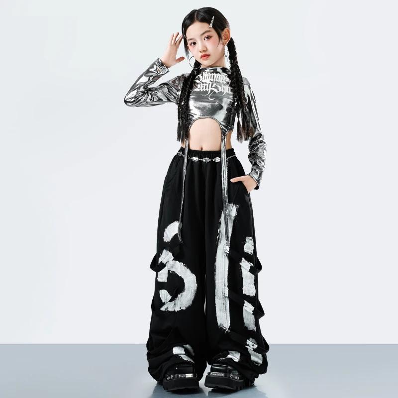 Costume de danse hip-hop de style streetwear coréen Y2K pour filles, tenue de rappeur jazz tendance,
