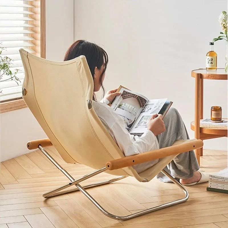 Canapé japonais en toile simple, chaise longue, chaise pliante, chaise de plage, balcon, loisirs ext