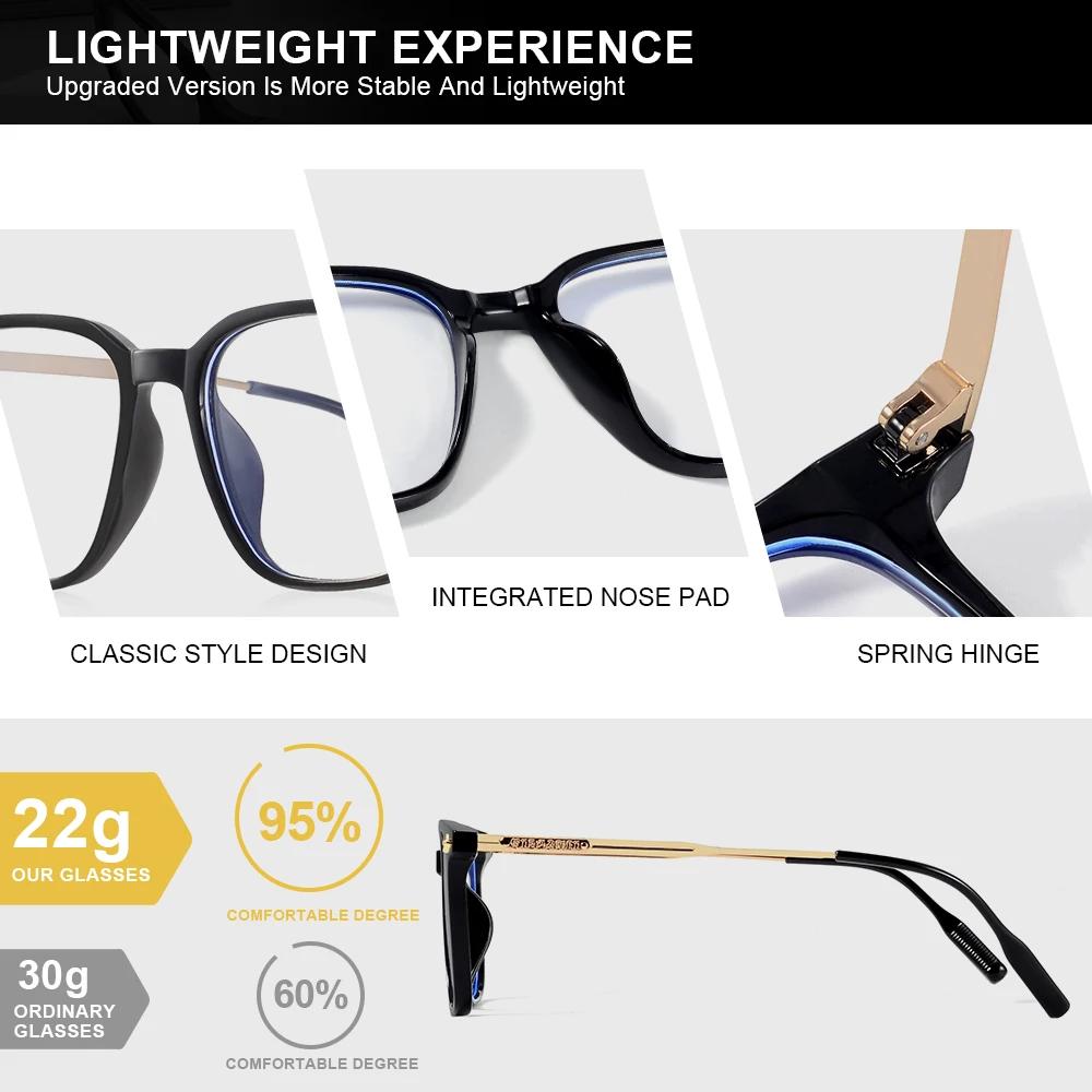 CRIXALIS 2 pièces classique carré Anti lumière bleue lunettes hommes lecture livres lunettes femmes 