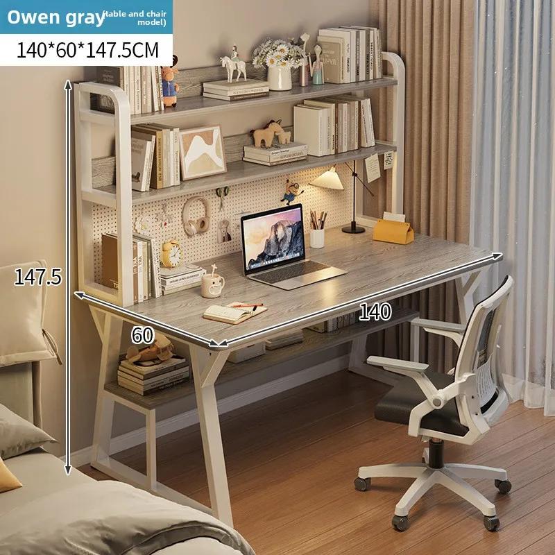 Bureau d'ordinateur durable avec étagère intégrée, bureau d'écriture pour la maison, petit bureau si