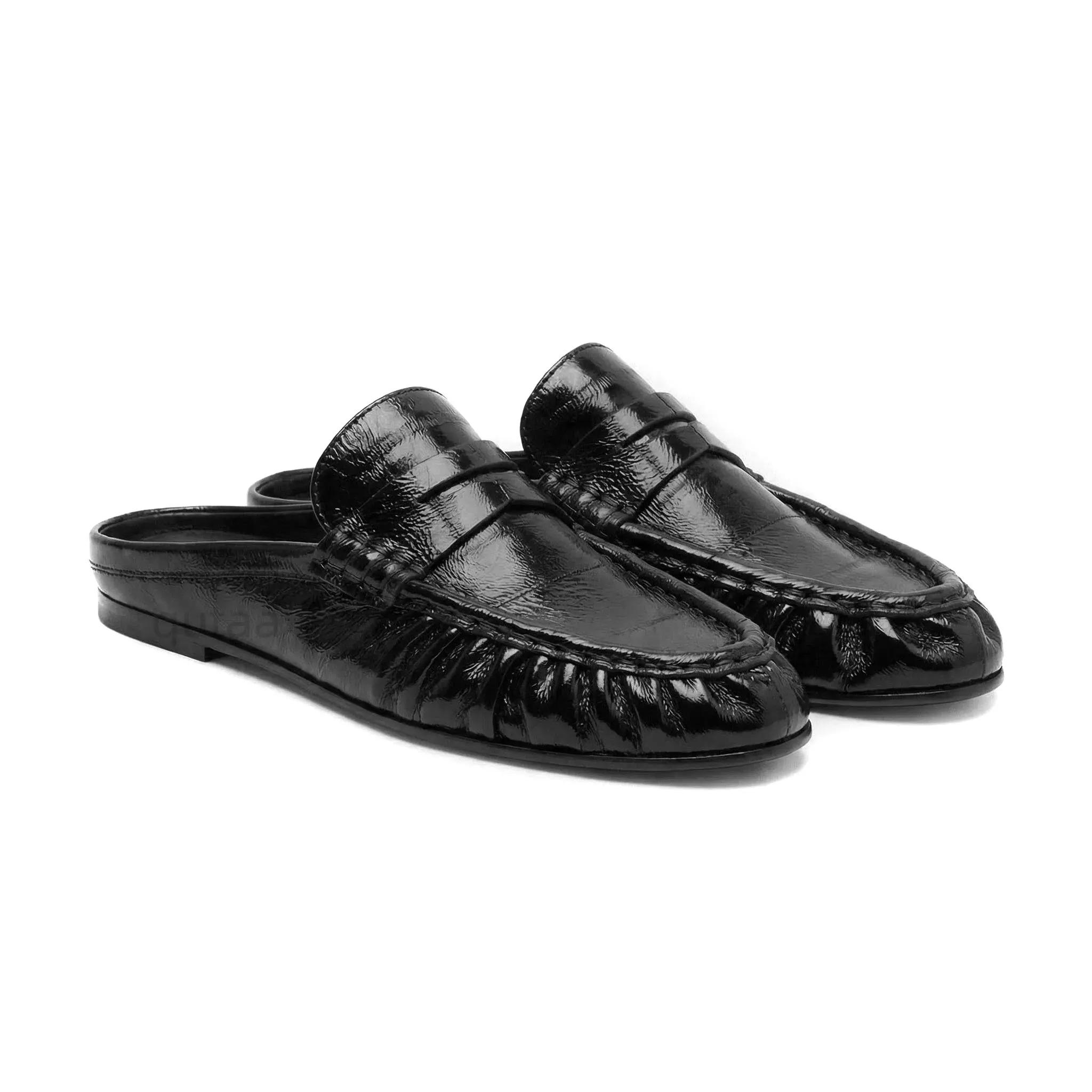 QUTAA – chaussures plates pour femmes, mocassins, mules à bride arrière, chaussures d'été décontract